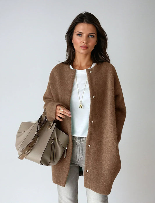 Elena | Wool Blend with Button Closure